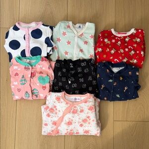 Bundle of Buttoned Baby Sleepers (Size 3-6m)